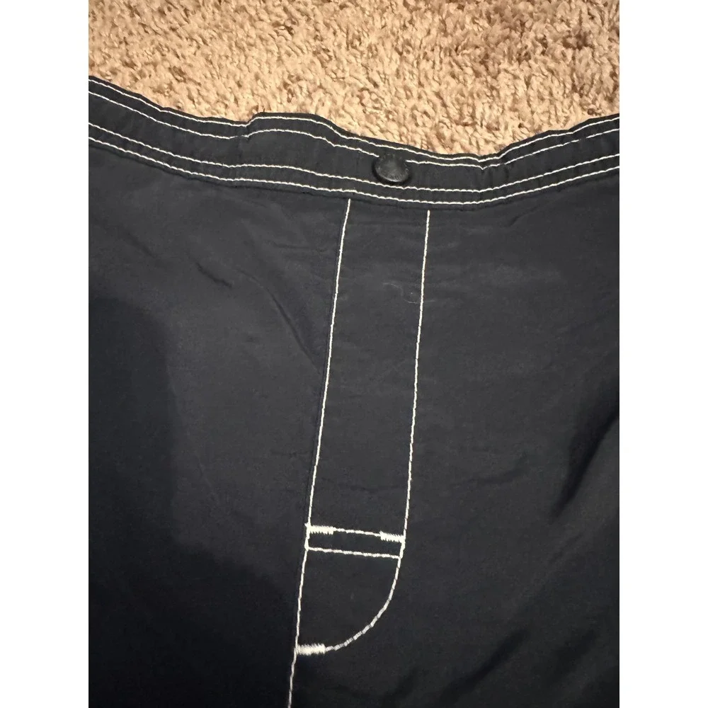 Lands' End Boys Navy Blue Cargo Swim Trunks Size M 10-12